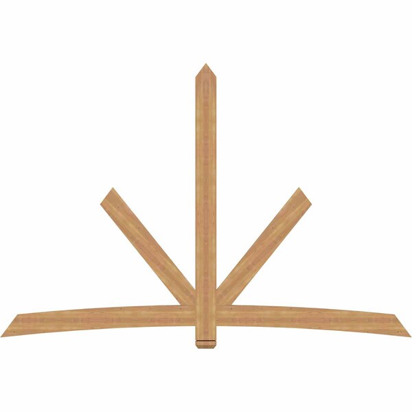 Ekena Millwork Alberta Timber Gable Bracket, Western Red Cedar, 108"W x 72"H x 1 1/2"D x 5 1/2"F, 16/12 Pitch GBW108X72X0206ALB00SWR - main